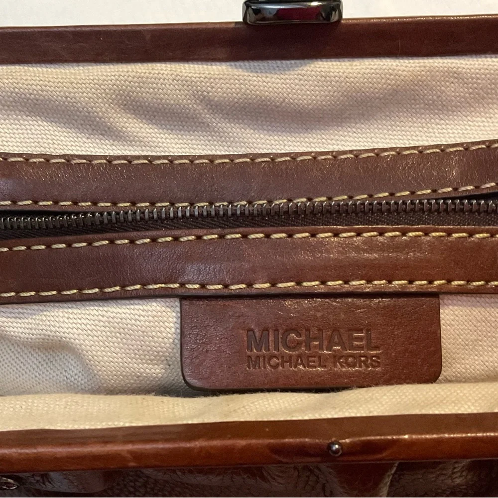 MICHAEL Michael Kors Brown Leather Vtg Shoulder Bag - Picture 6 of 7